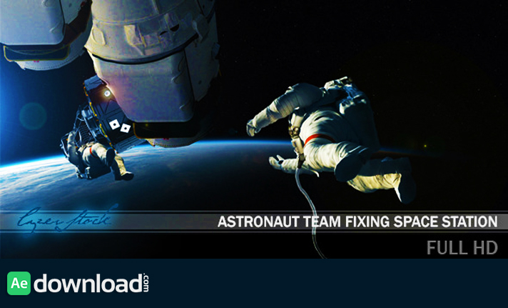 Astronaut Team Fixing Space Station free download