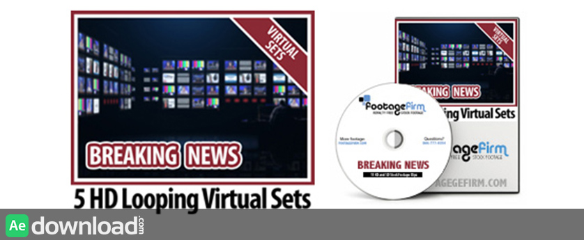 FREE Breaking News Virtual Set Backgrounds on Data DVD