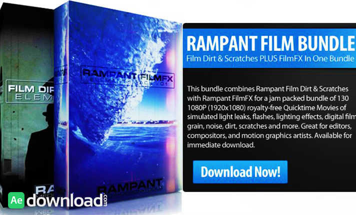 RAMPANT FILM BUNDLE – FILM DIRT & SCRATCHES + FILMFX