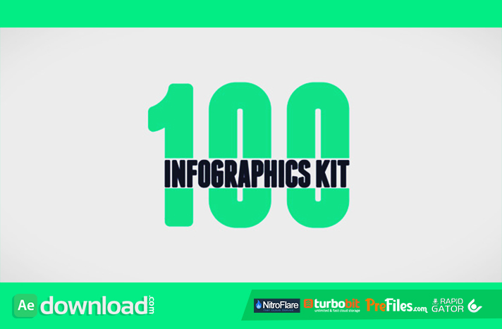 100 Infographics Kit Free Download After Effects Templates