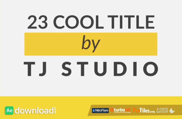23 cool Title Animations Free Download After Effects Templates