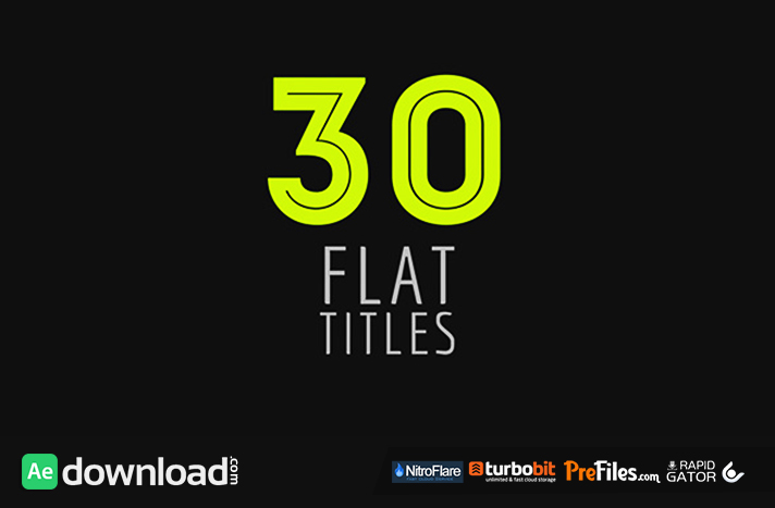30 Flat Titles videohive