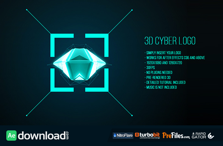 3D Cyber Logo Free Download After Effects Templates