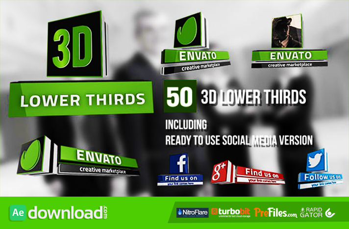 50 after effects template 3d lower thirds free download