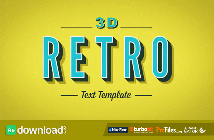 3D Retro Kinetic Typography Free Download After Effects Templates