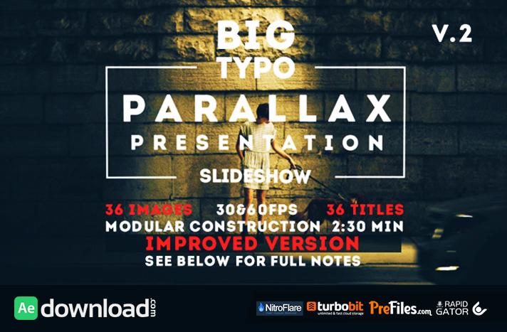 Big Typo Parallax Presentation Free Download After Effects Templates