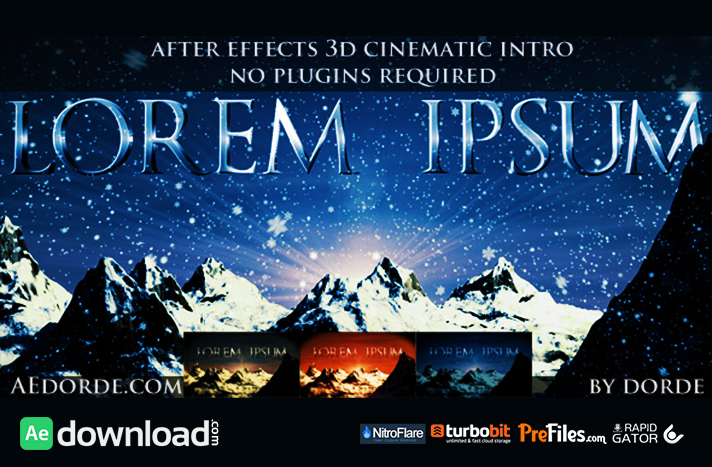 Cinematic Opener - Lorem Ipsum Free Download After Effects Templates
