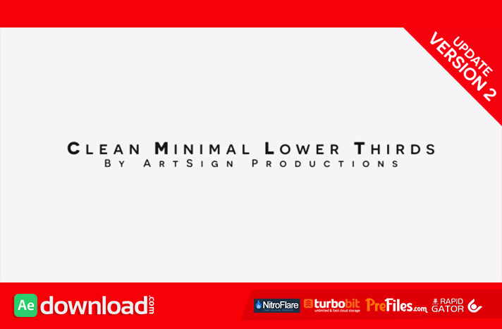 Clean Minimal Lower Thirds Free Download After Effects Templates
