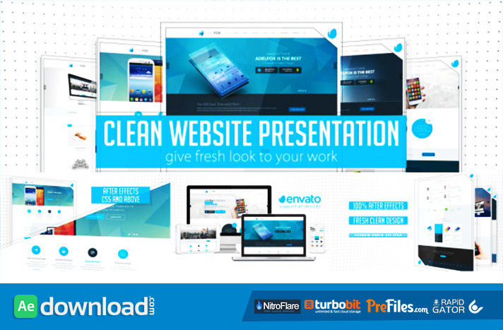Clean Website Presentation 2 in 1 Free Download After Effects Templates