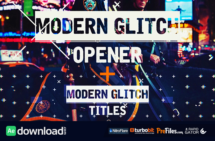 Epic Modern Glitch Opener Free Download After Effects Templates
