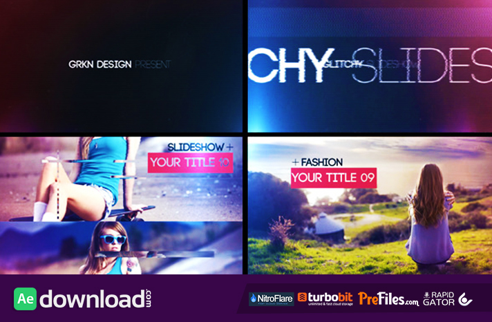 Glitch - Slideshow Free Download After Effects Templates