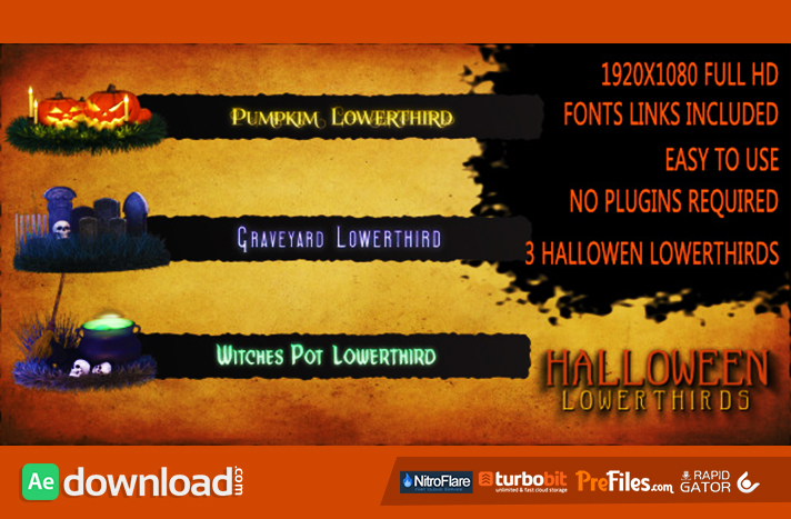 Halloween Lower Thirds Free Download After Effects Templates