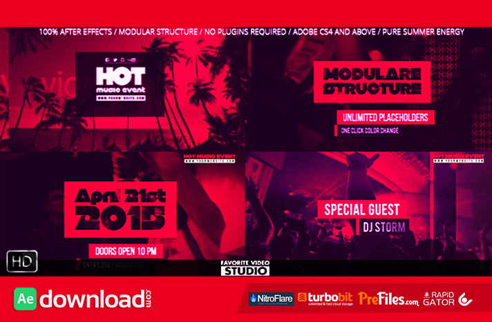 Hot Music Event Free Download After Effects Templates