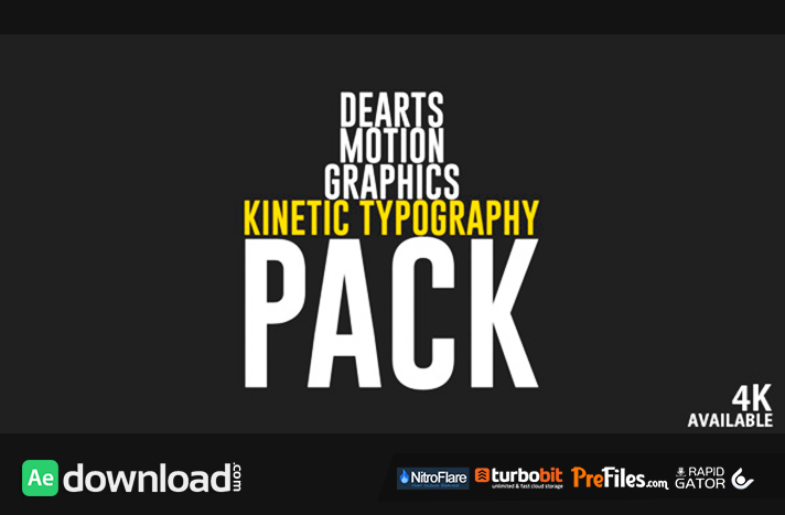 after effects template free kinetic typography pack download