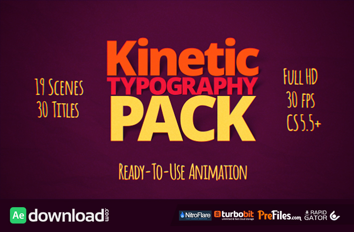 Kinetic Typography Pack Free Download After Effects Templates