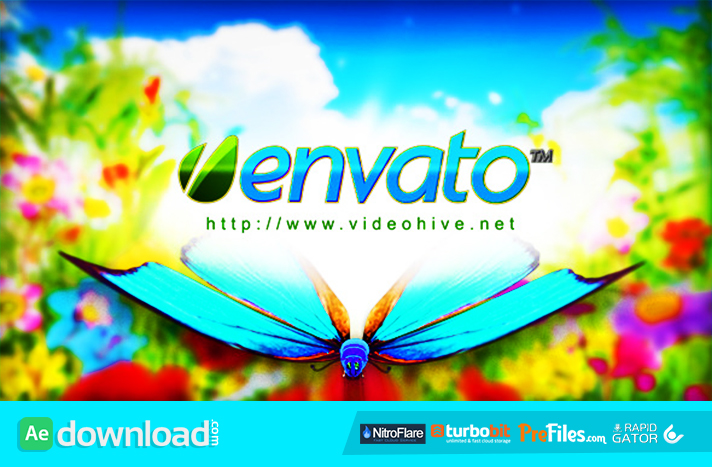 Logo Featuring Butterflies in Natural Environment