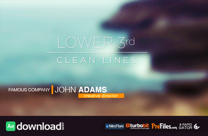Lower 3rds - Clean Lines Free Download After Effects Templates