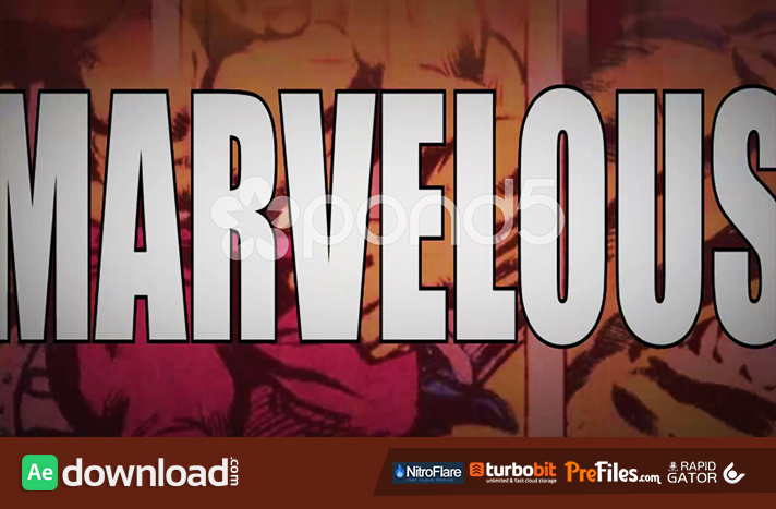 MARVELOUS - A MARVEL SUPERHERO & COMIC THEMED INTRO OPENER Free Download After Effects Templates