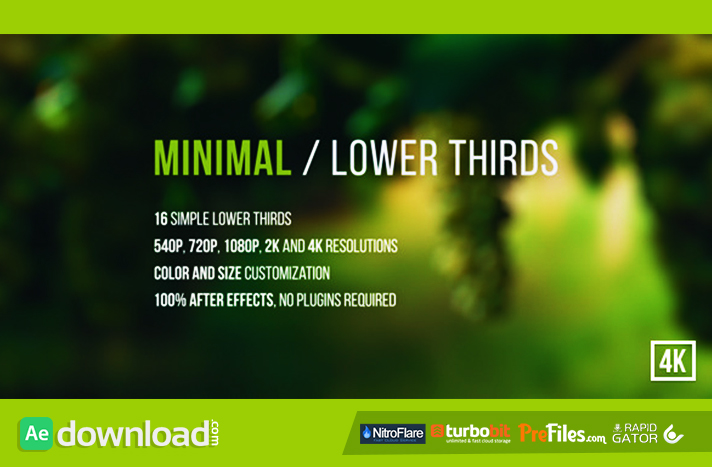 Minimal Lower Thirds Free Download After Effects Templates