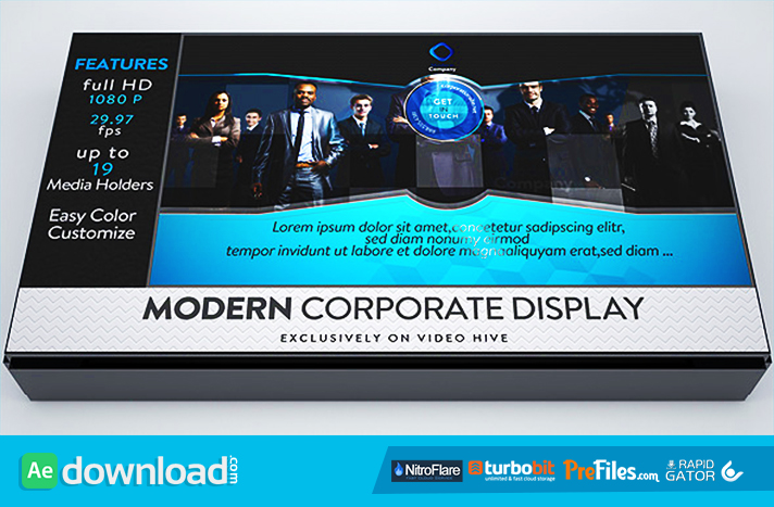 Modern Corporate Display Free Download After Effects Templates