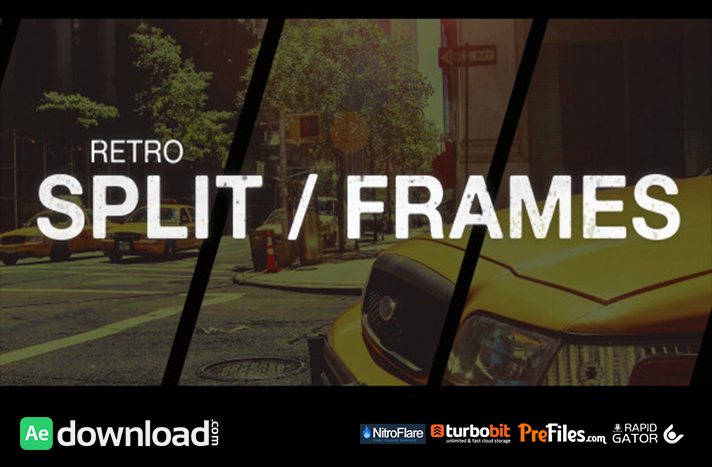 Retro Split Frames Slideshow Free Download After Effects Templates