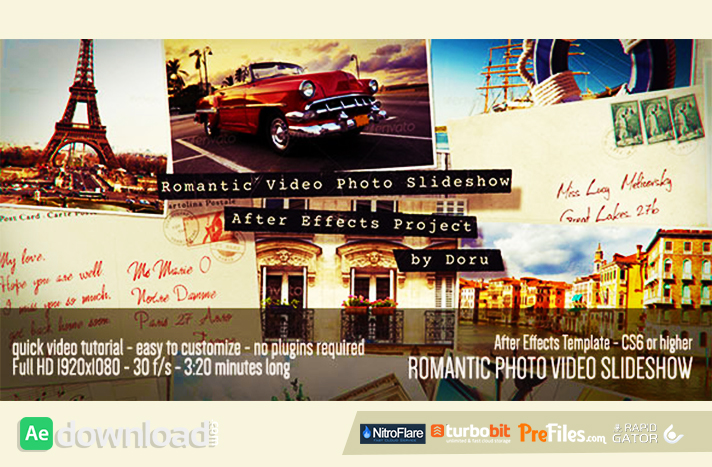 Romantic Photo Video Slideshow Free Download After Effects Templates
