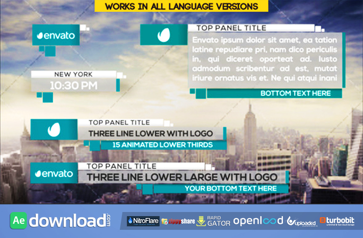 21 Clean Lower Thirds free download (videohive template)