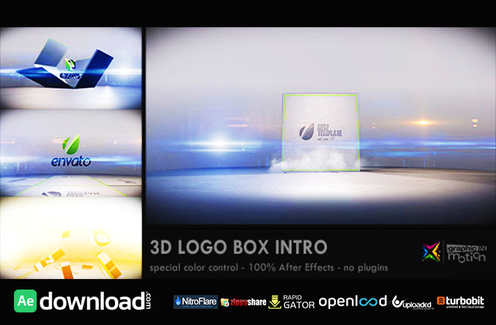3D Logo Box Intro free after effects templates