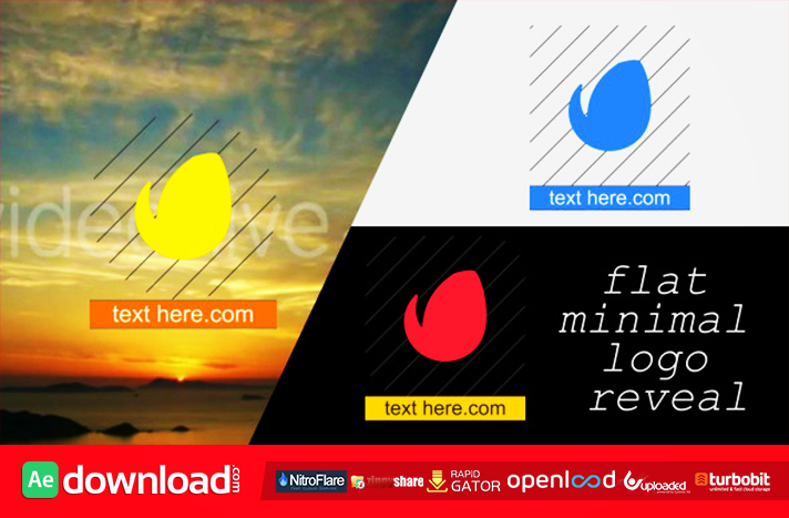 Flat Minimal Logo Reveal free download (videohive template)