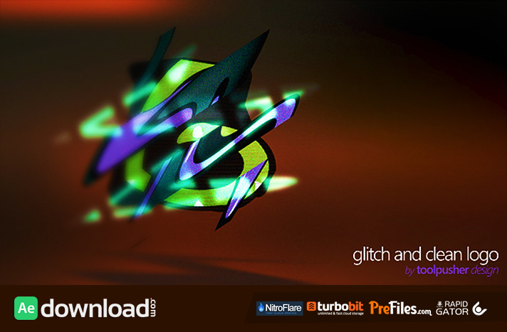 Glitch and Clean Logo free download