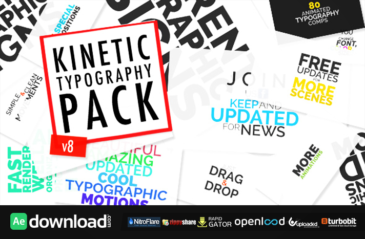 Kinetic Typographic Title Pack free download (videohive template)