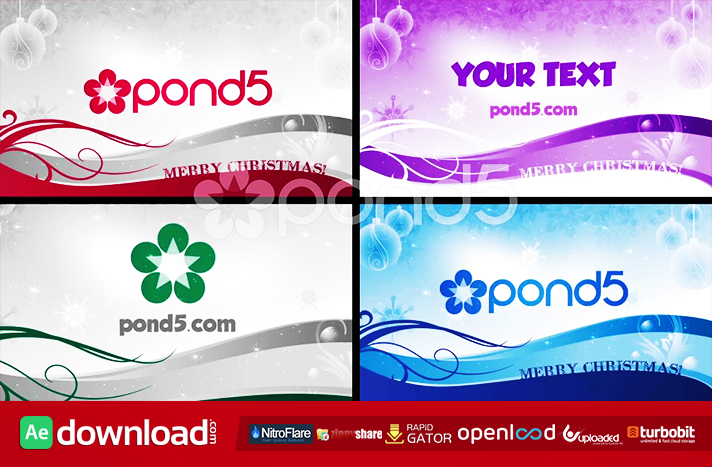 XMAS GREETING CARD POND5 FREE AFTER EFFECTS TEMPLATE