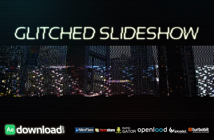 GLITCHED SLIDESHOW motion array free download template