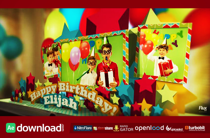 HAPPY BIRTHDAY POP UP BOOK AFTER EFFECTS TEMPLATE FLUXVFX Free After Effects Template 