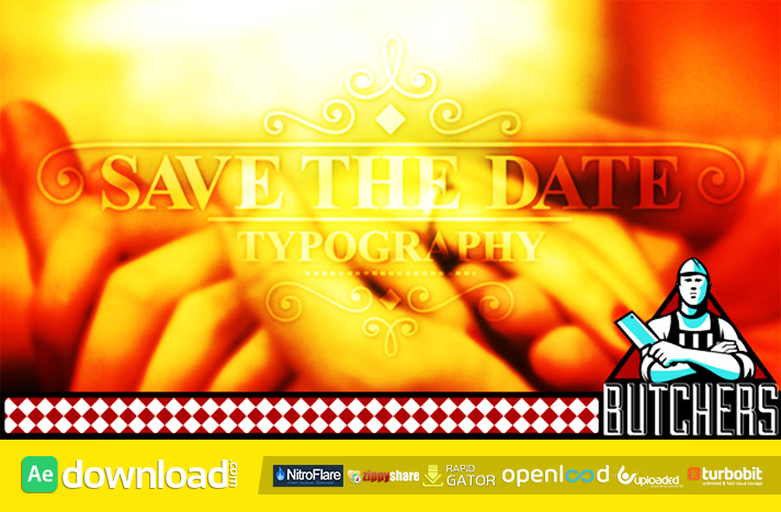 Save The Date Typography
