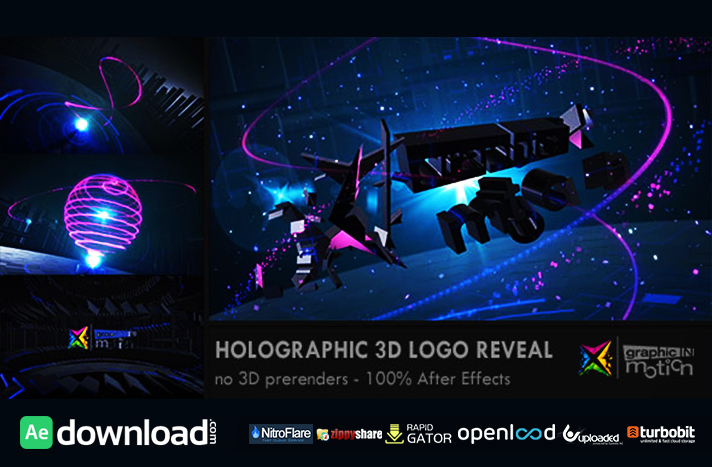 Holographic 3D Logo Reveal