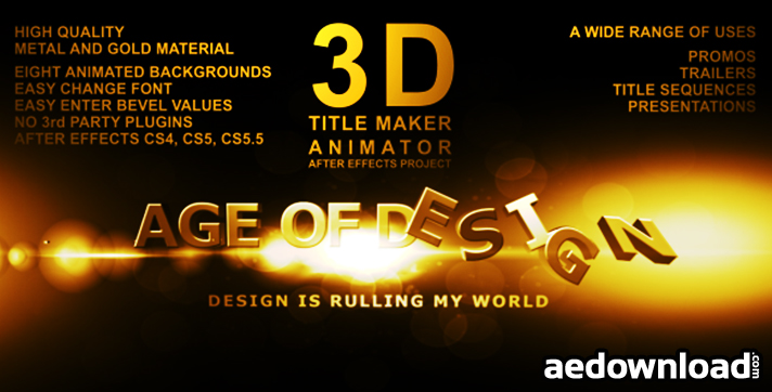 3D Title Maker Animator