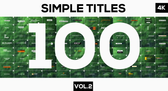 100 Simple Titles and Lowerthirds Vol.2