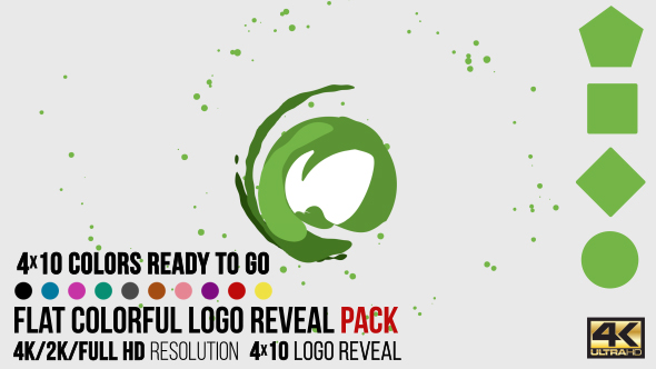 Flat Colorful Logo Reveal Pack
