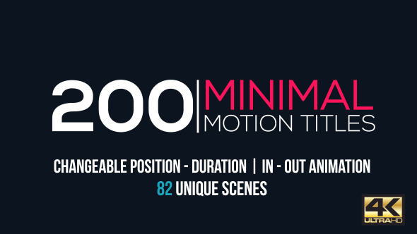 Minimal Motion Titles Pack
