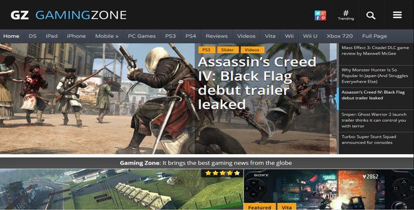PC gaming news and reviews Website Template