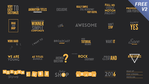 Free After Effects Text Animation Presets Pack