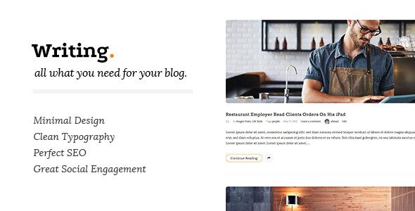 Writing-Clean-Minimal-Blog-WordPress-Theme