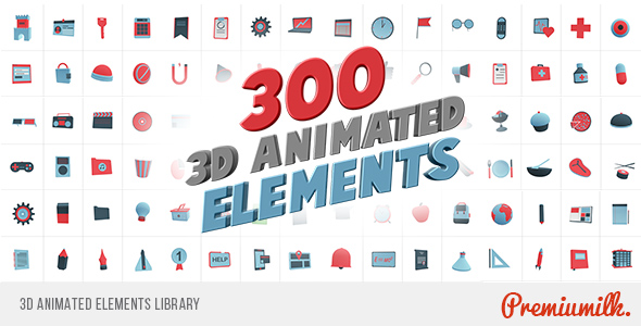 VIDEOHIVE 3D ANIMATED ELEMENTS LIBRARY FREE DOWNLOAD - Free After Effects  Template - Videohive projects