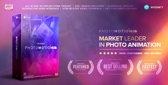 VIDEOHIVE PHOTO MOTION PRO - PROFESSIONAL 3D PHOTO ANIMATOR (UPDATED) -  Free After Effects Template - Videohive projects