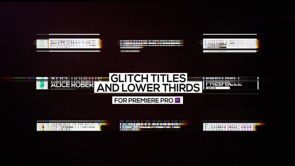 Glitch Text Presets - Premiere Pro Presets