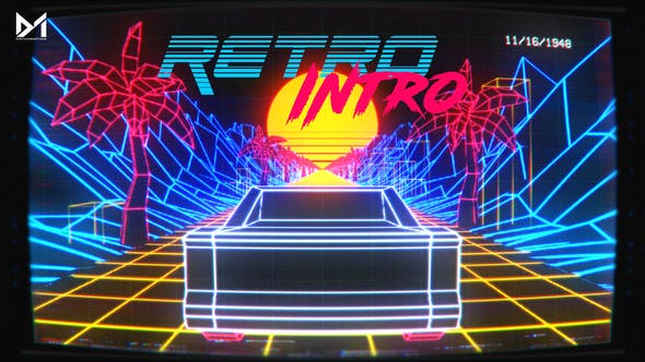 retro show intro after effects project template aep free download