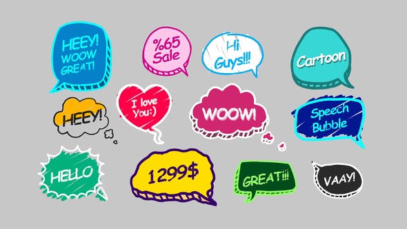 Videohive Speech Bubbles 31810605 Free After Effects Template Videohive Projects