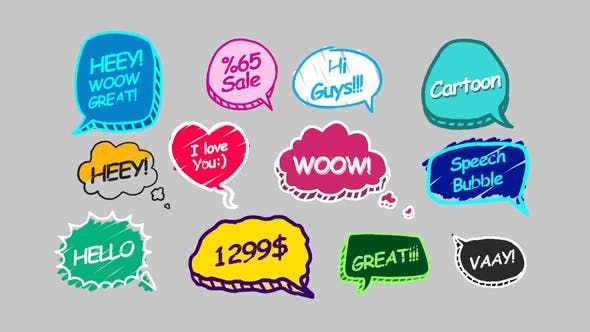 speech bubble after effects template free download