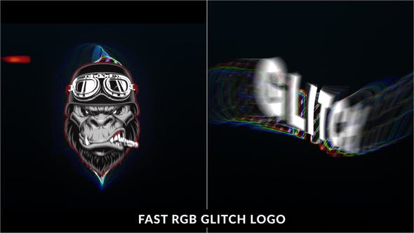 Glitch Gaming Logo,  Intro Templates